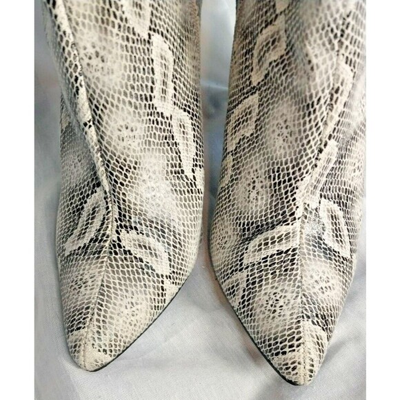 Cape Robbin Snake Reptile Print High Round Heel Shoes Booties Boots Women's 9M - Picture 6 of 13